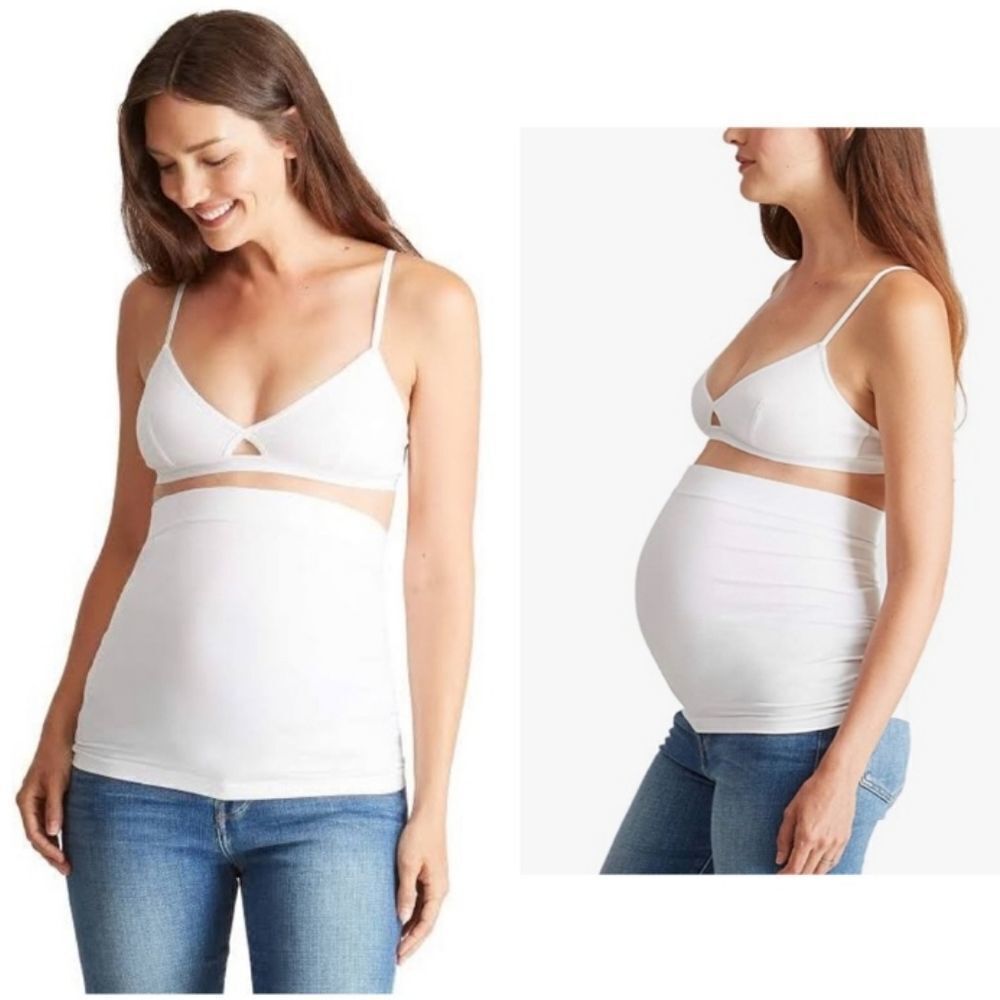 BellaBand Maternity Belly Band in White Size 2